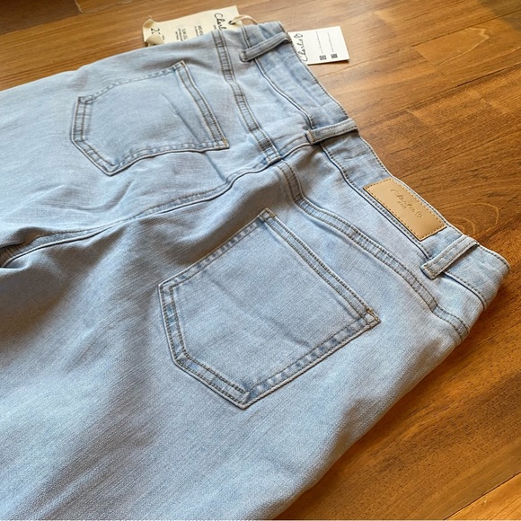 Charlie B Cropped and Cuffed Pants. Soft Fabric. Light Wash. - Picture 10 of 14